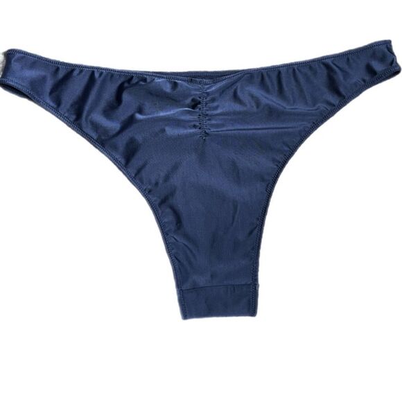 Victoria’s Secret Dream Angels Supersoft Satiny ruched back Itsy panty blue L - Picture 1 of 4